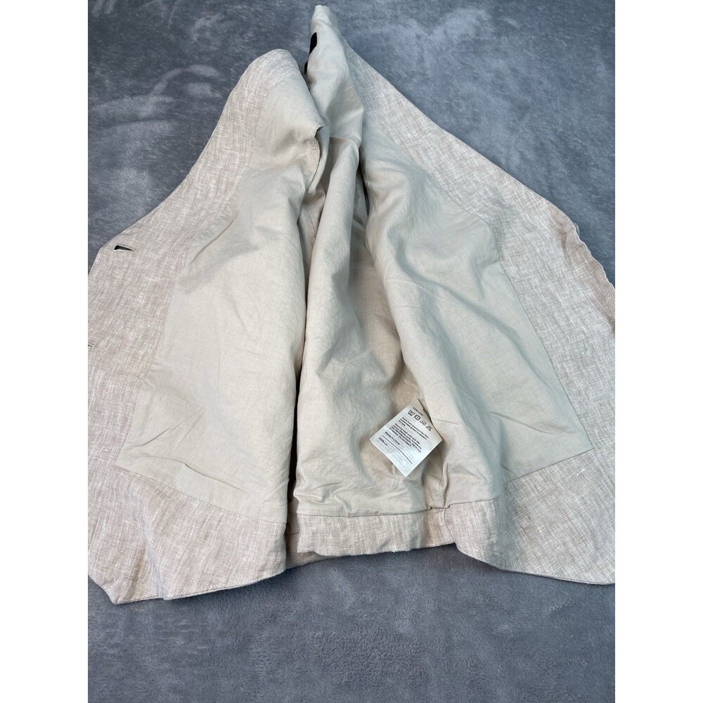 Quince womens NEW! 100% Euro linen 3 button lined luxury vest sz Med travel - Picture 8 of 8